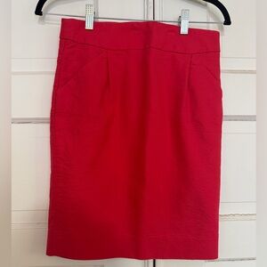 J. Crew Vibrant Red Pencil Skirt